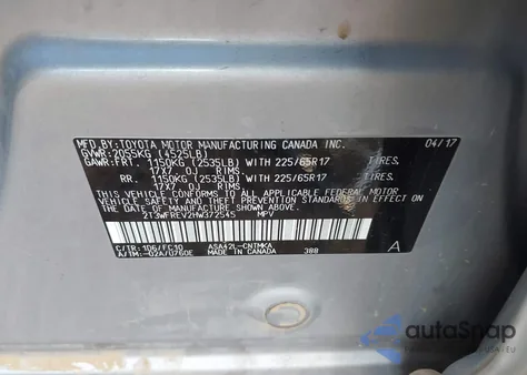 2017 Toyota Rav4 Xle from USA, damaged, VIN 2T3WFREV2HW372545